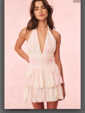 LoveShackFancy Deanna dress- Lemonade tie dye - S